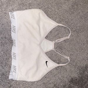 Nike cream/grey sports bra